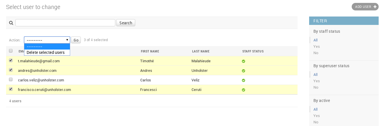 Espace Admin Django